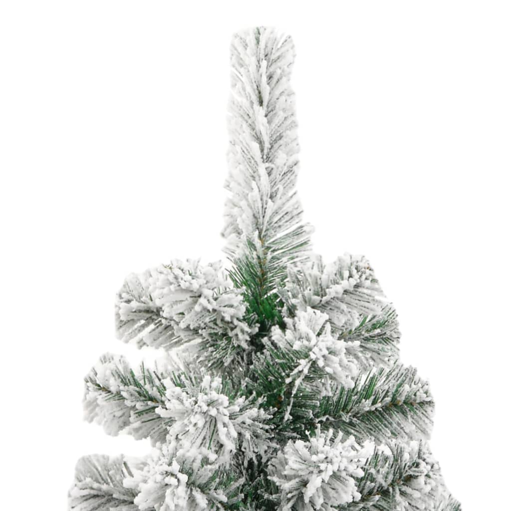 vidaXL Sapin de Noël artificiel à charnières avec neige floquée 180 cm