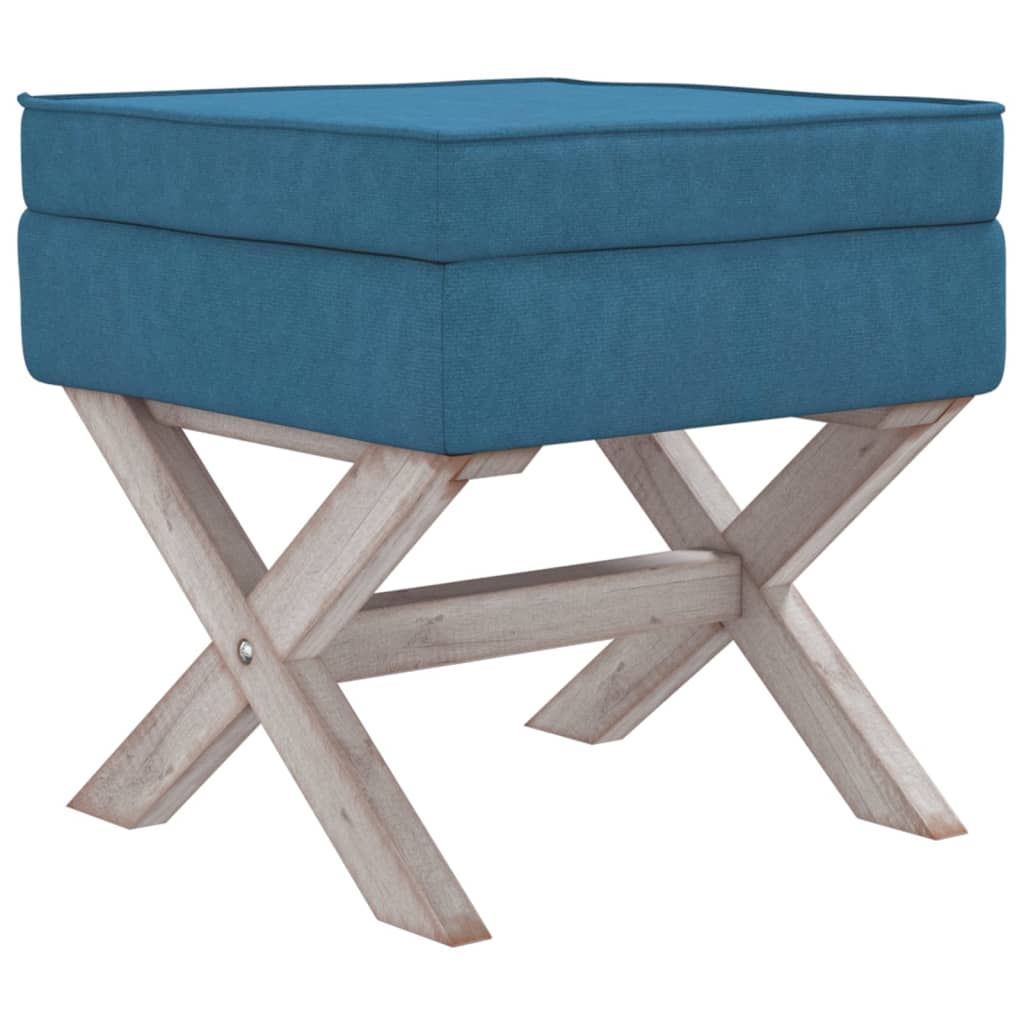 vidaXL Tabouret de rangement Bleu 45x45x49 cm Velours