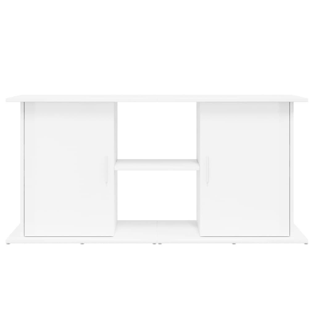 vidaXL Support d'aquarium blanc brillant 121x41x58cm bois d'ingénierie