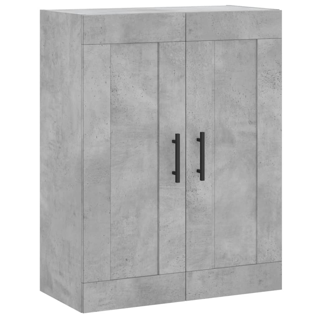 vidaXL Buffet haut Gris béton 69,5x34x180 cm Bois d'ingénierie