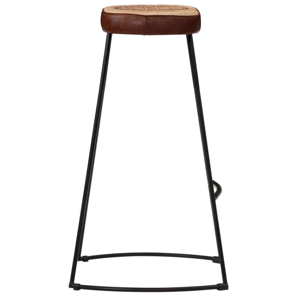 vidaXL Tabourets de bar lot de 2 marron foncé 44x37,5x78 cm