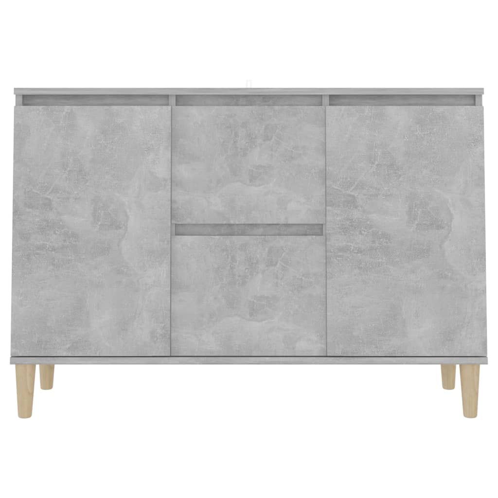 vidaXL Buffet gris béton 101x35x70 cm bois d'ingénierie