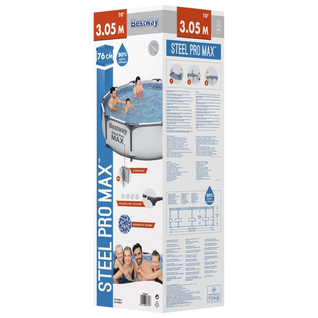 Bestway Ensemble de piscine Steel Pro MAX 305x76 cm