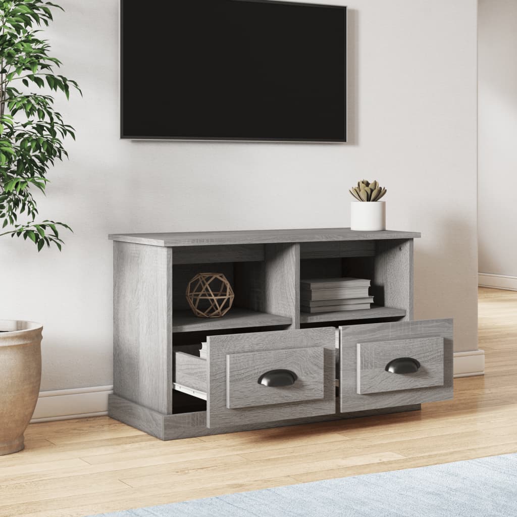 vidaXL Meuble TV sonoma gris 80x35x50 cm bois d'ingénierie