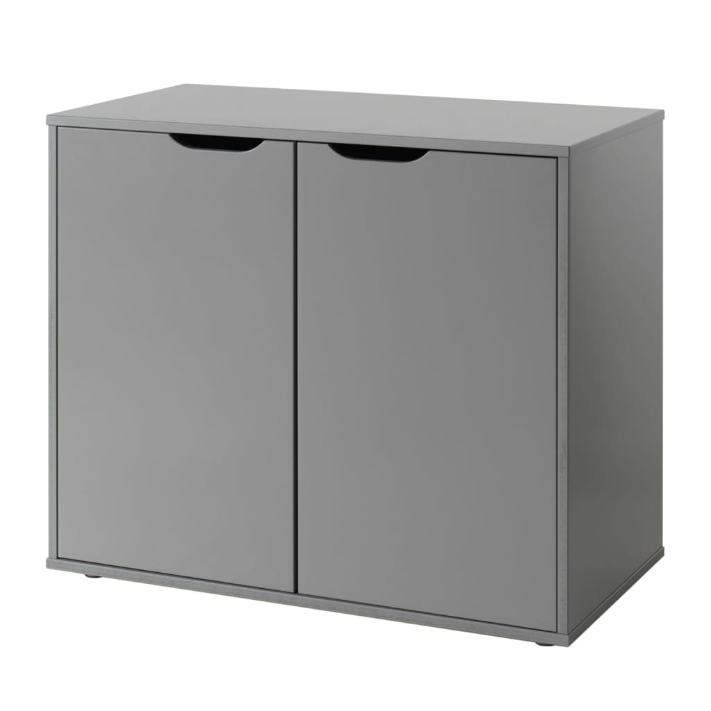 Vipack Armoire de rangement à 2 portes Pino Bois Gris