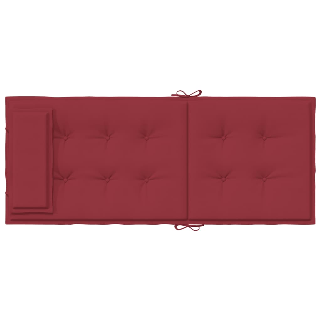 vidaXL Coussins de chaise à dossier haut lot de 6 rouge bordeaux