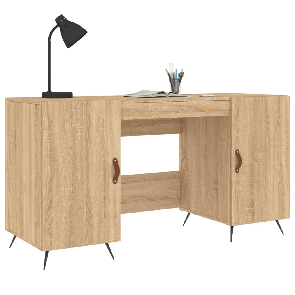 vidaXL Bureau chêne sonoma 140x50x75 cm bois d'ingénierie