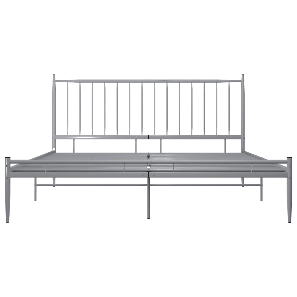 vidaXL Cadre de lit sans matelas gris métal 200x200 cm