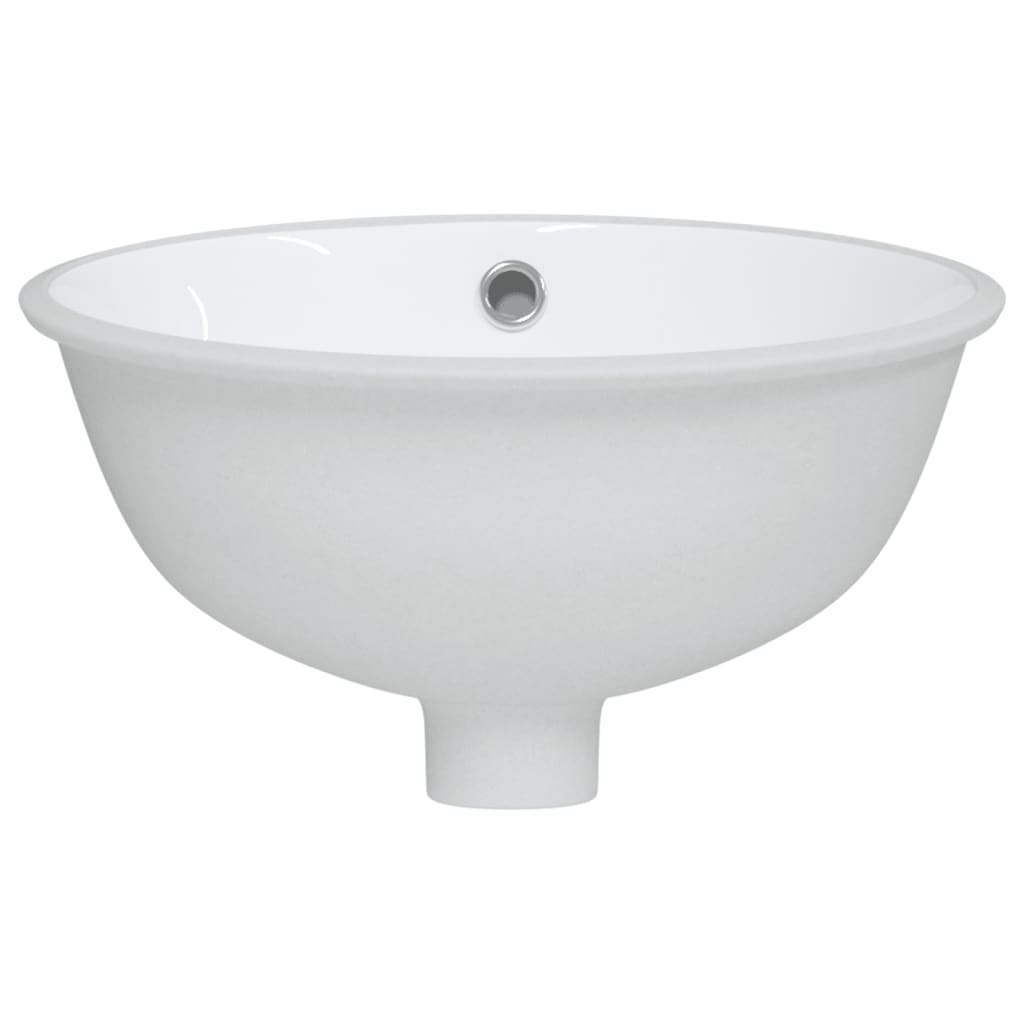 vidaXL Évier de salle de bain blanc 33x29x16,5 cm ovale céramique