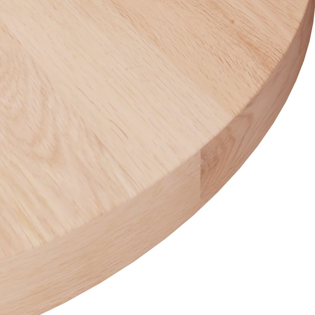 vidaXL Dessus de table rond Ø50x2,5 cm Bois de chêne massif non traité