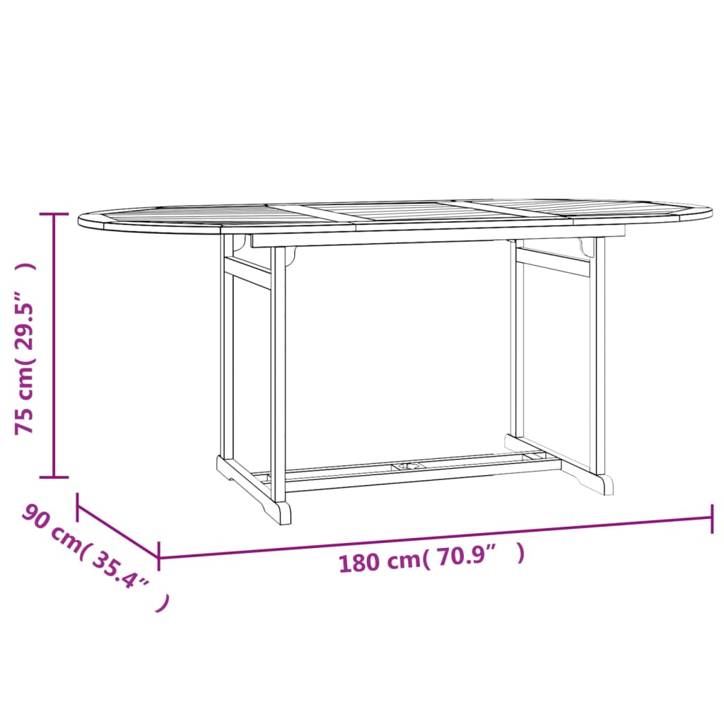 vidaXL Ensemble à manger de jardin 9 pcs Bois de teck solide