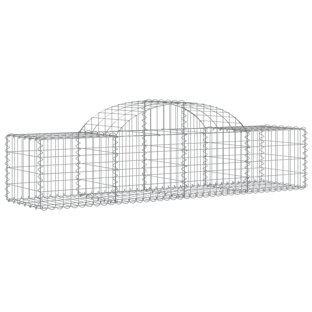 vidaXL Paniers à gabions arqués 20 pcs 200x50x40/60 cm fer galvanisé