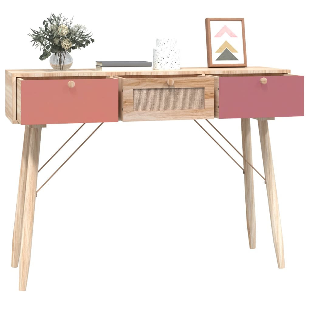 vidaXL Table console avec tiroirs 105x30x75 cm bois d'ingénierie