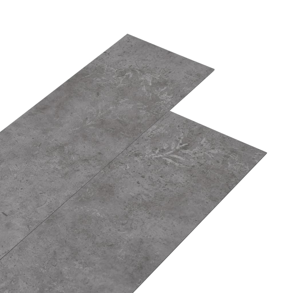 vidaXL Dalles de plancher PVC autoadhésif 5,21 m² 2 mm gris béton