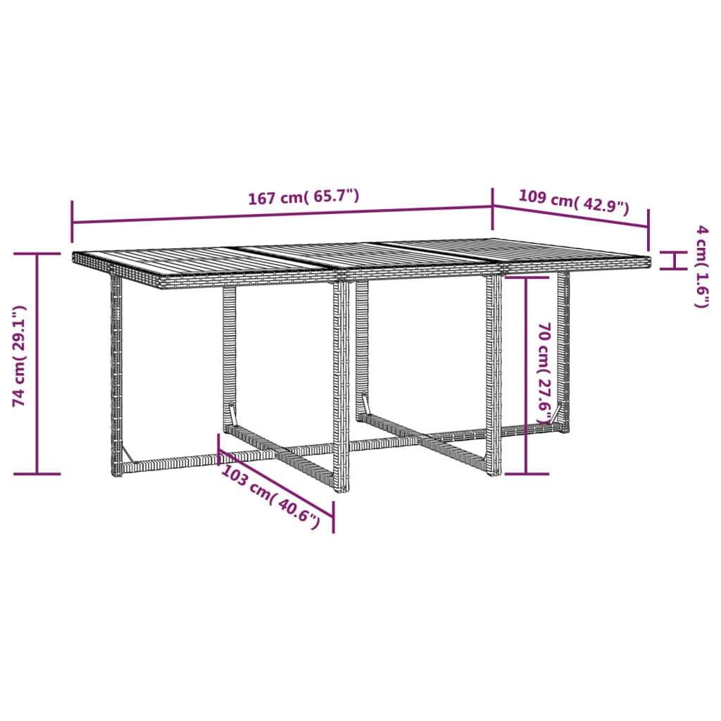 vidaXL Ensemble à manger d'extérieur 11pcs Rotin et bois d'acacia Noir