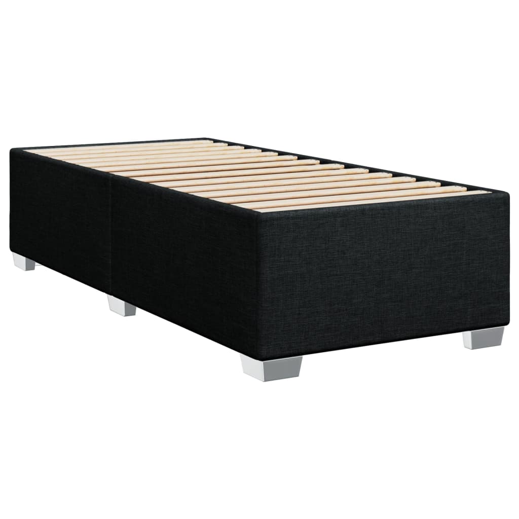 vidaXL Cadre de lit sans matelas noir 90x190 cm tissu