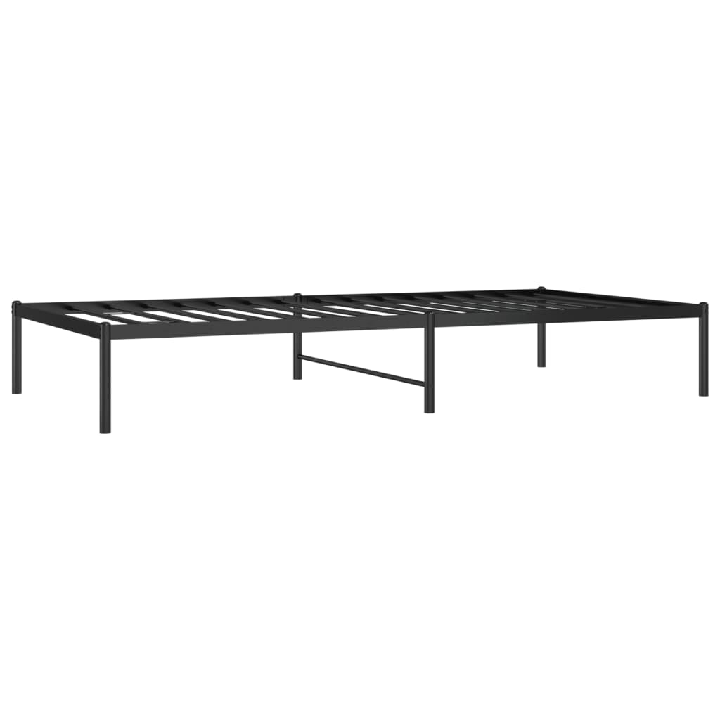 vidaXL Cadre de lit métal sans matelas noir 100x200 cm