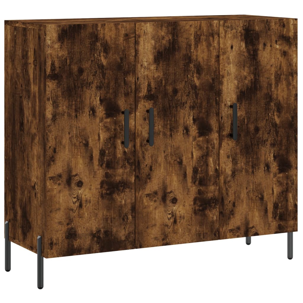 vidaXL Buffet chêne fumé 90x34x80 cm bois d'ingénierie