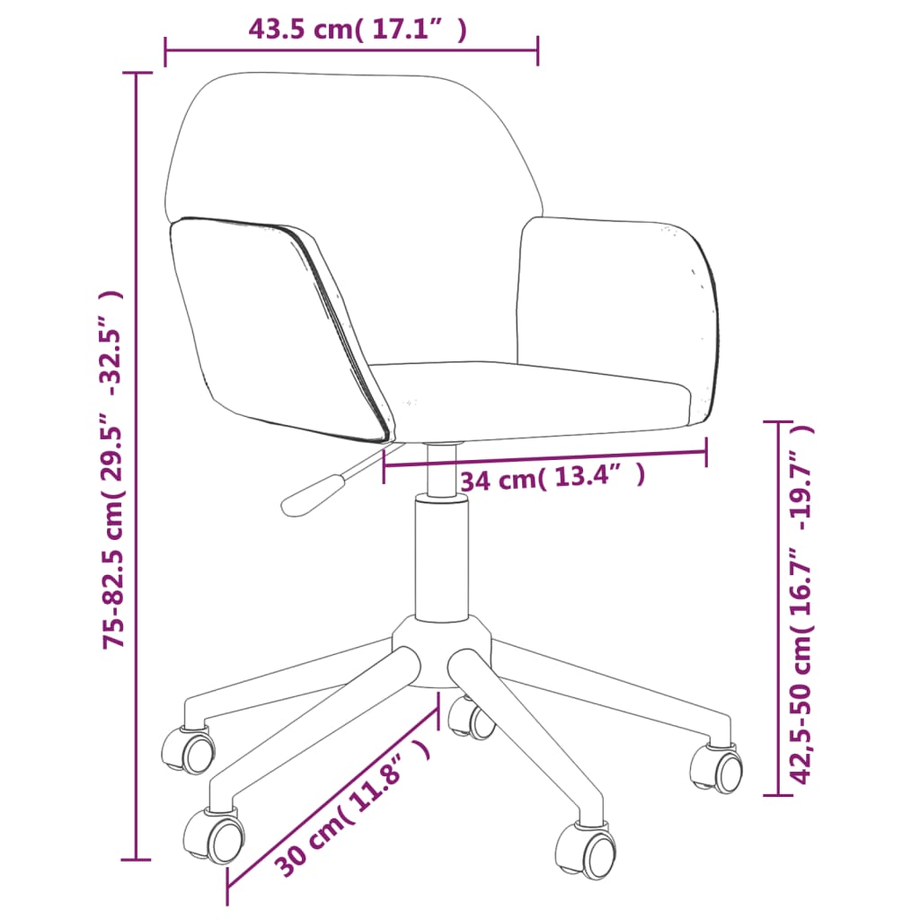 vidaXL Chaises pivotantes à manger lot de 2 Gris clair Tissu