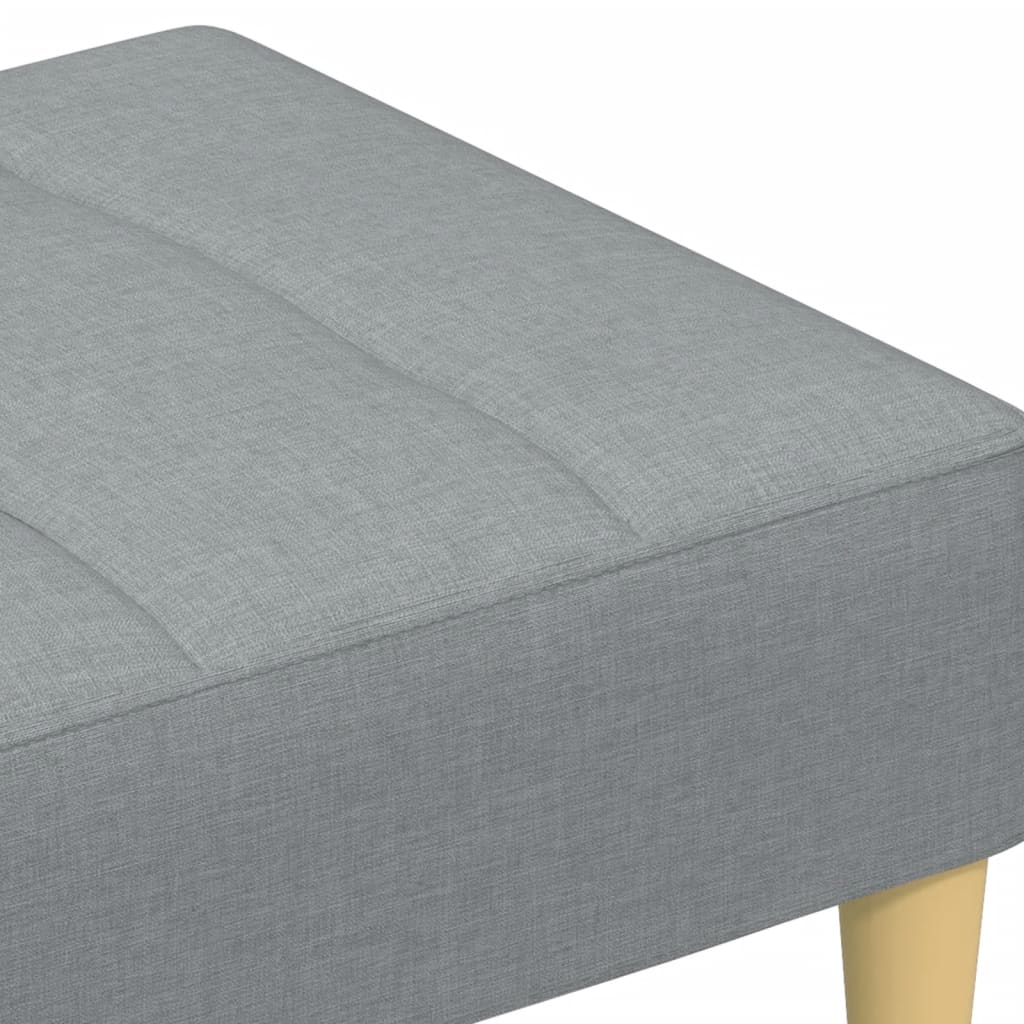 vidaXL Repose-pied gris clair 77x55x31 cm tissu