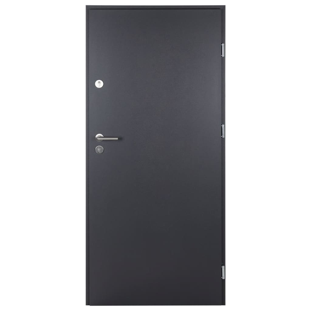 vidaXL Porte d'entrée anthracite 90x200 cm aluminium