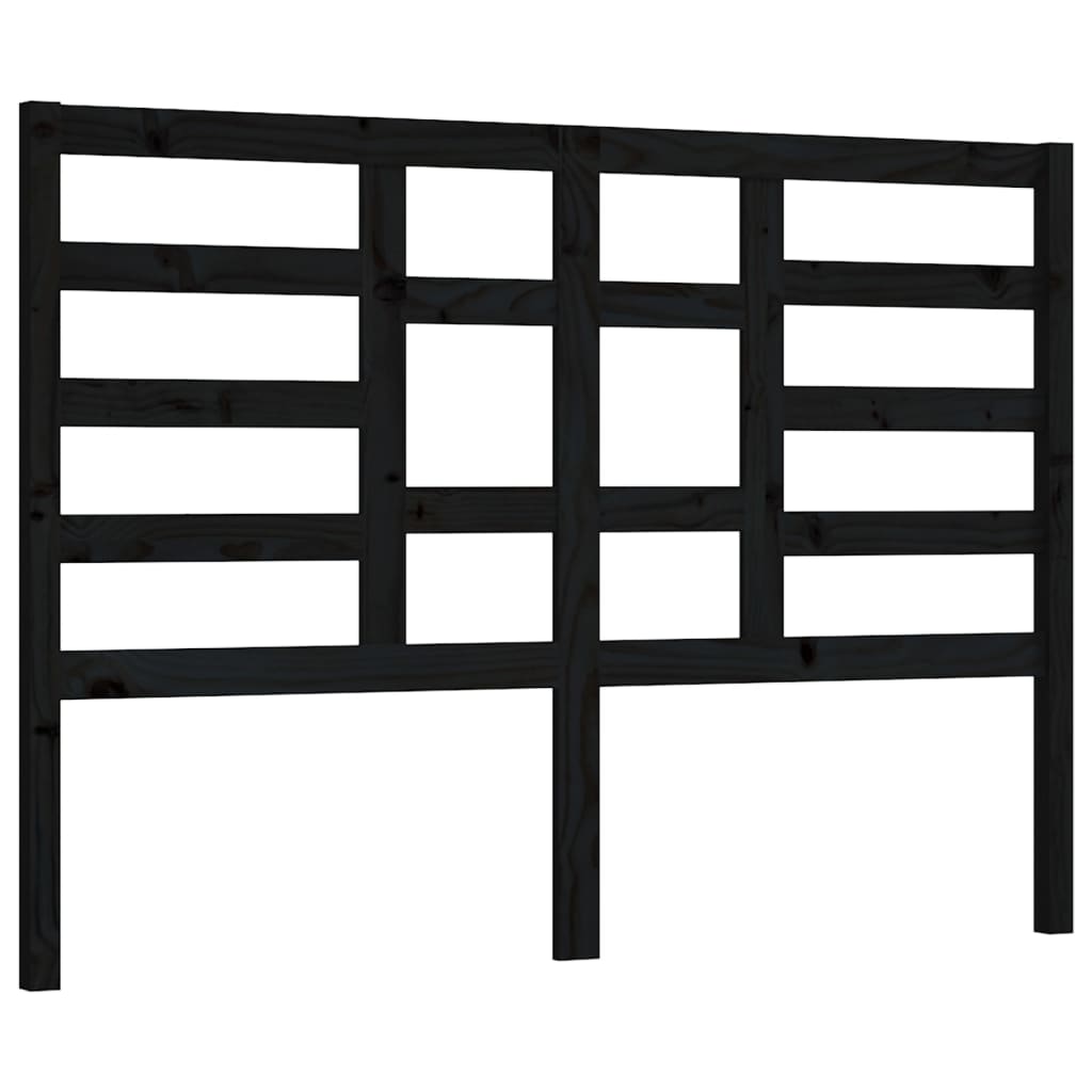 vidaXL Tête de lit Noir 146x4x104 cm Bois massif de pin