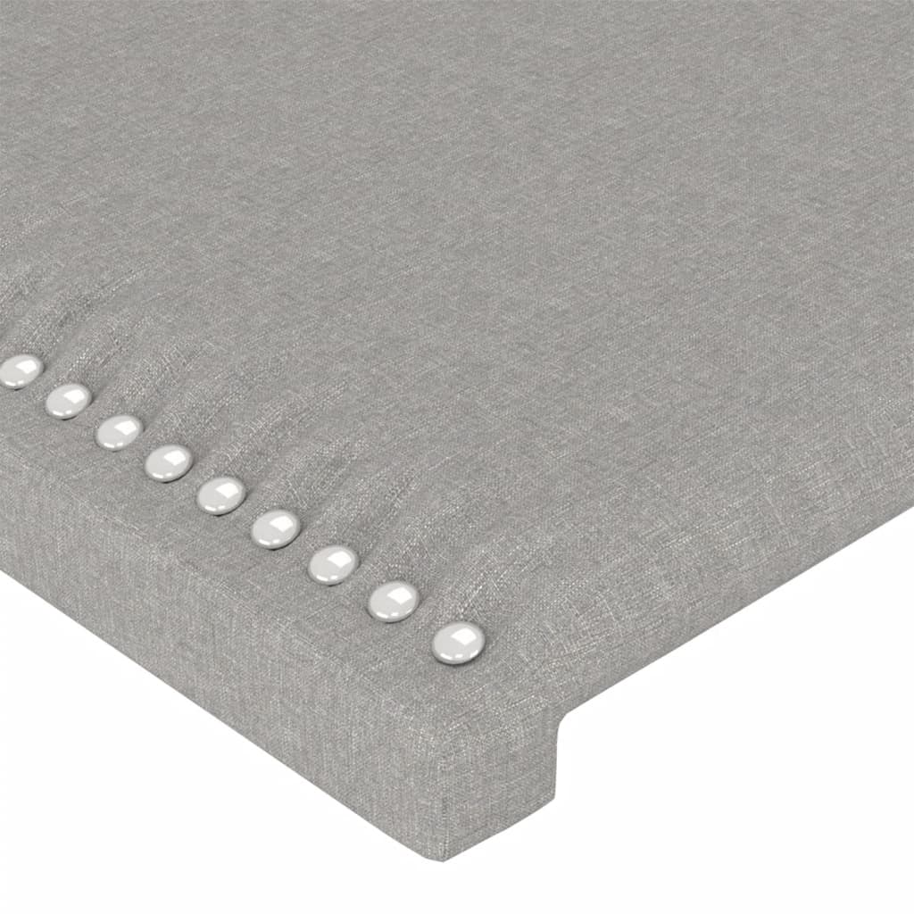 vidaXL Tête de lit à LED Gris clair 83x16x118/128 cm Tissu