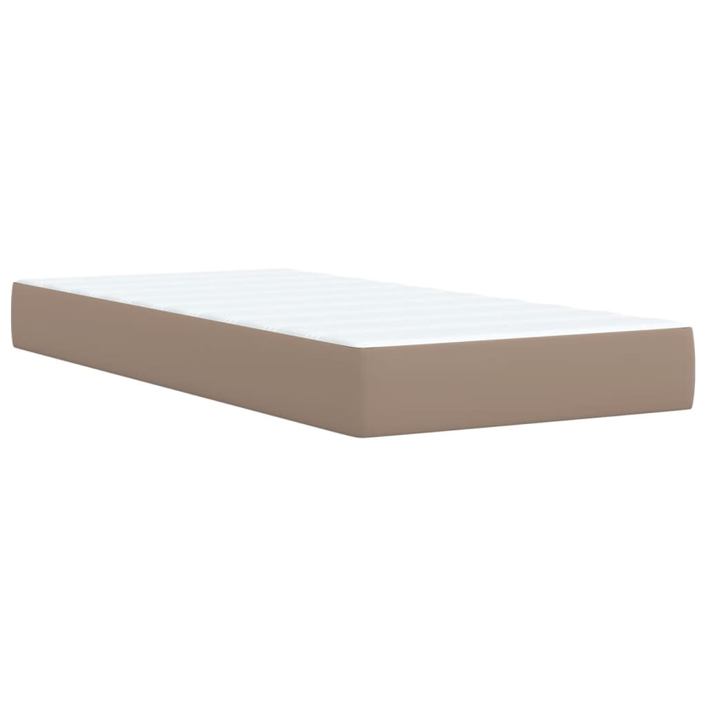 vidaXL Sommier à lattes de lit avec matelas Cappuccino 100x200 cm