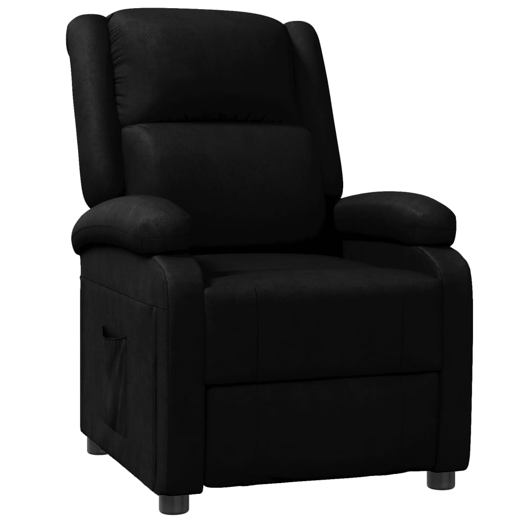 vidaXL Fauteuil inclinable Noir Similicuir