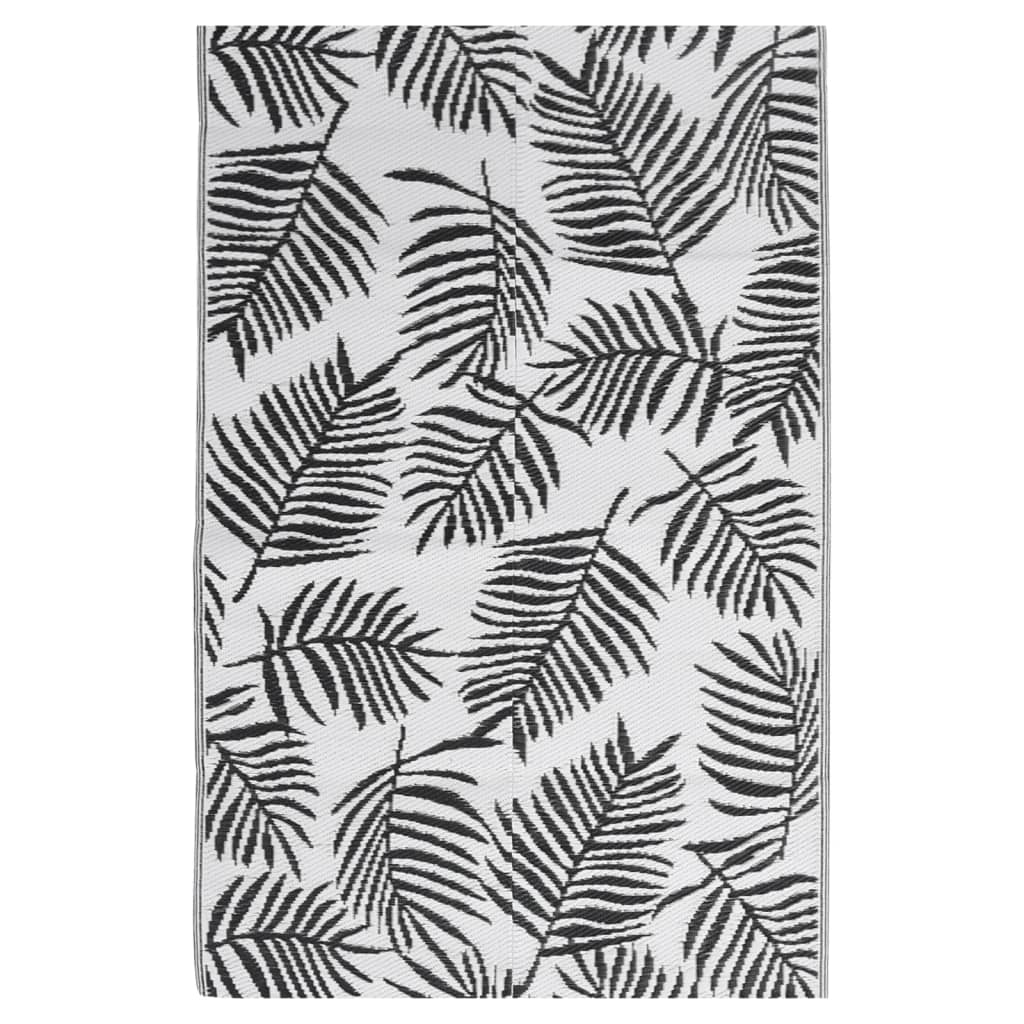 vidaXL Tapis d'extérieur Noir 140x200 cm PP