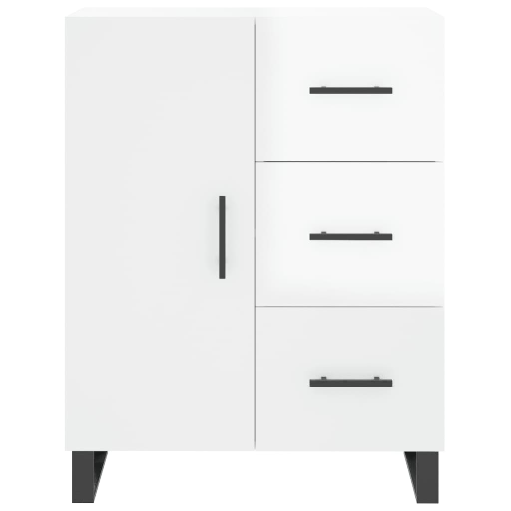 vidaXL Buffet Blanc brillant 69,5x34x90 cm Bois d'ingénierie