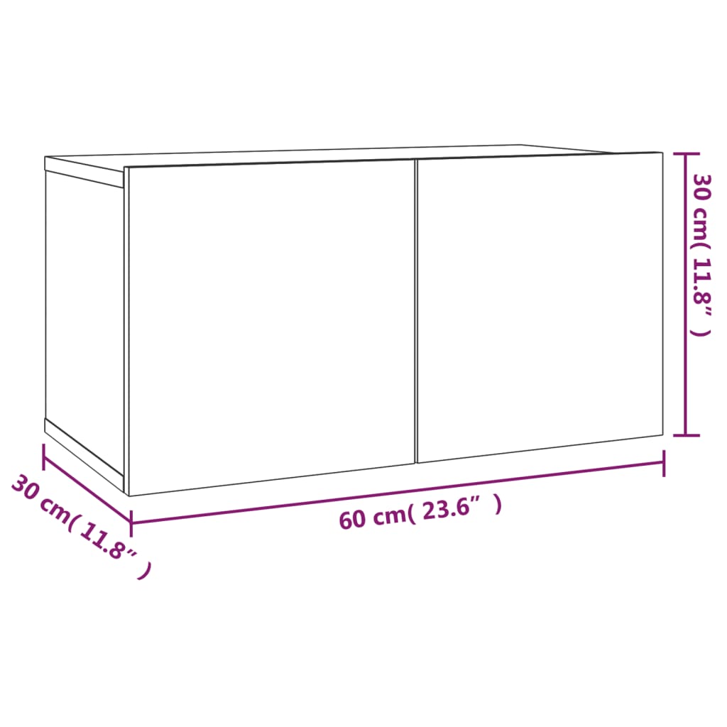 vidaXL Ensemble de meubles TV 2 pcs Chêne fumé Bois d'ingénierie