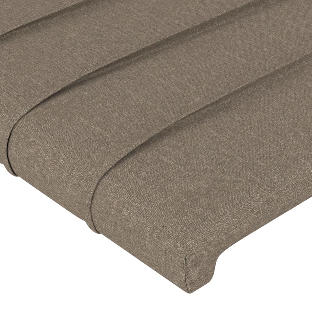 vidaXL Tête de lit avec oreilles Taupe 147x16x118/128 cm Tissu