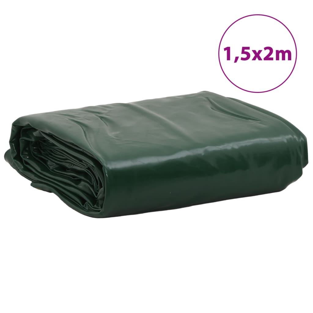 vidaXL Bâche vert 1,5x2 m 650 g/m²