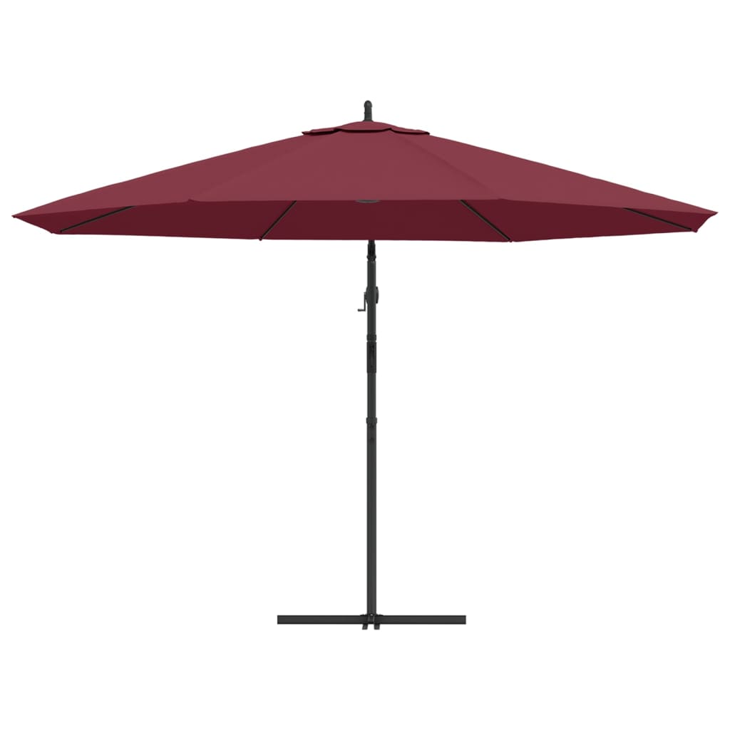 vidaXL Parasol de jardin en porte-à-faux et poteau en aluminium