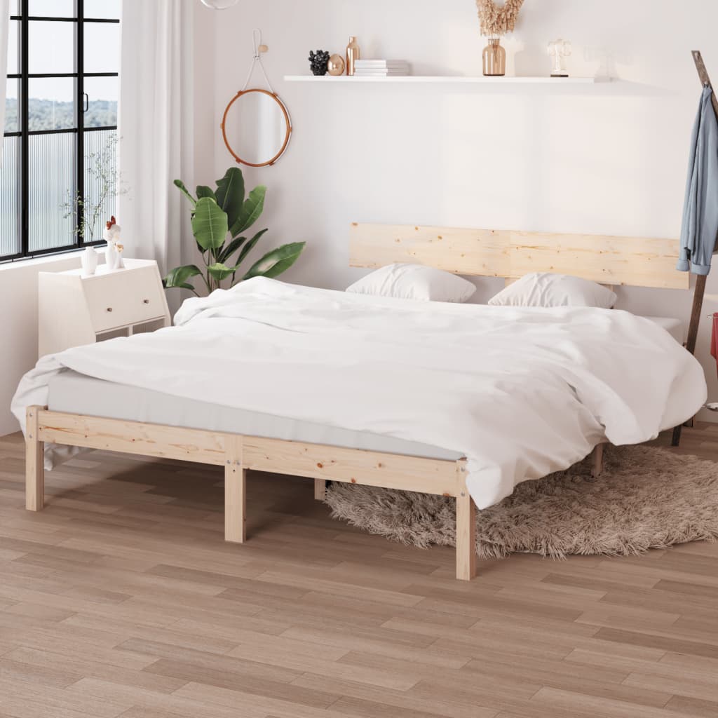 vidaXL Cadre de lit sans matelas bois massif 160x200 cm