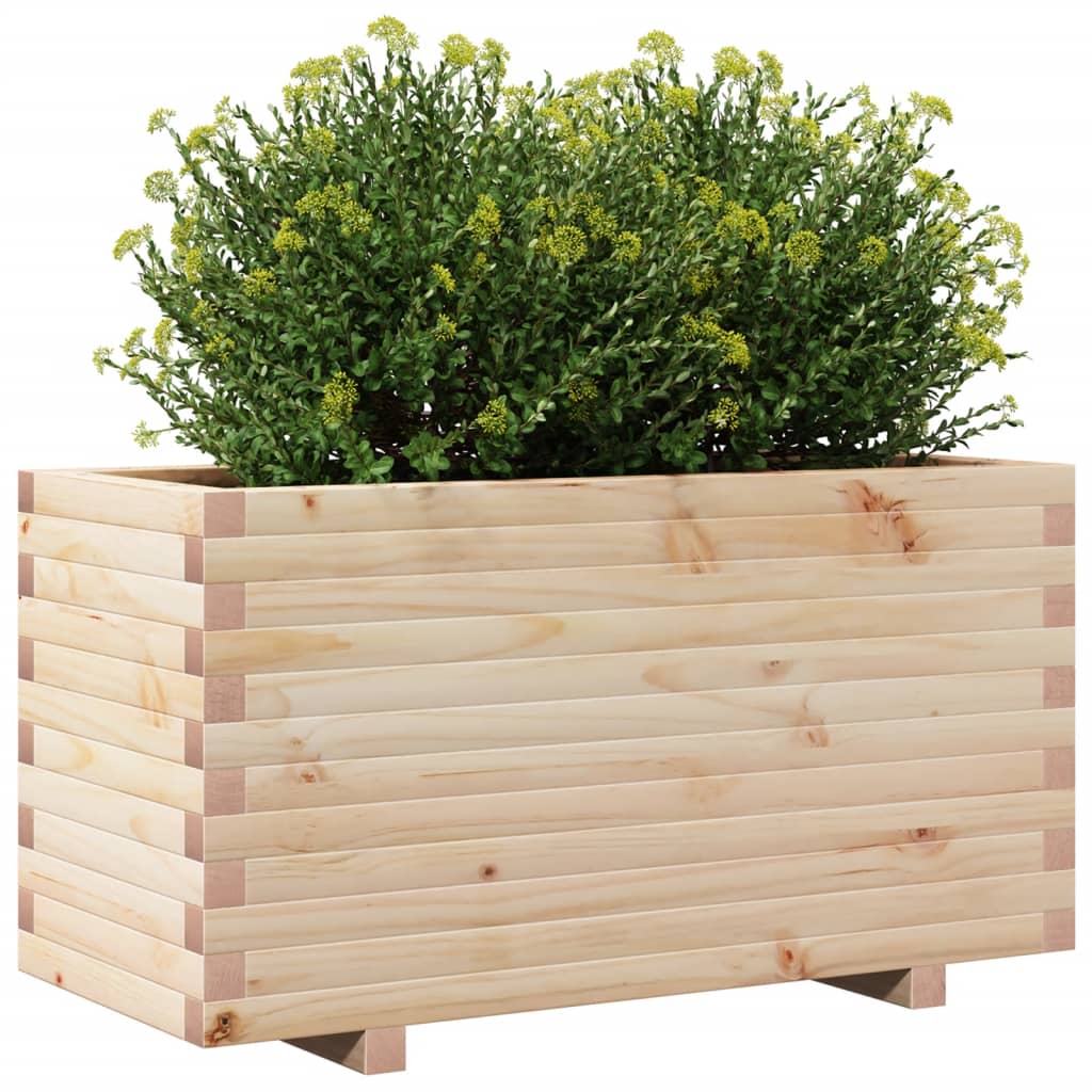 vidaXL Jardinière 90x40x49,5 cm bois de pin massif