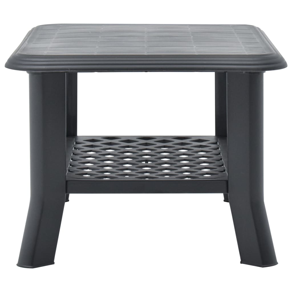 vidaXL Table basse Anthracite 90x60x46 cm Plastique