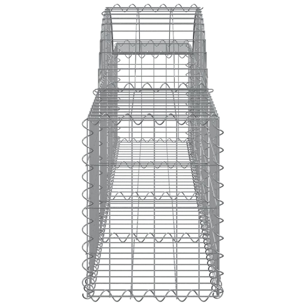 vidaXL Paniers à gabions arqués 11 pcs 200x30x40/60 cm Fer galvanisé