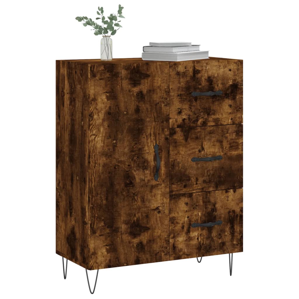 vidaXL Buffet chêne fumé 69,5x34x90 cm bois d'ingénierie