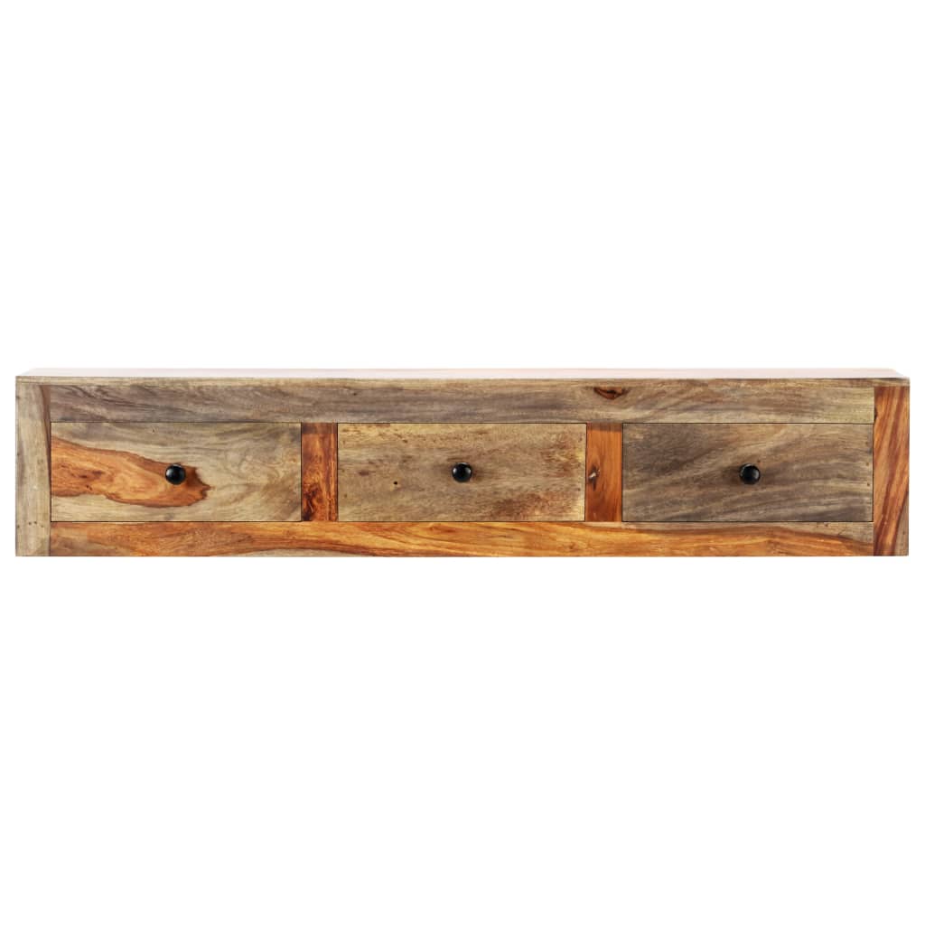 vidaXL Table console murale 100x25x20 cm Bois massif