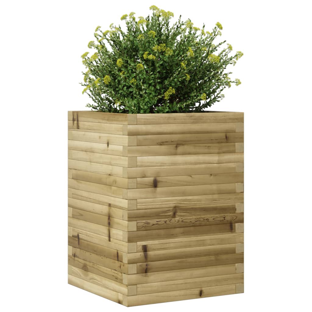 vidaXL Jardinière 50x50x68,5 cm bois de pin imprégné