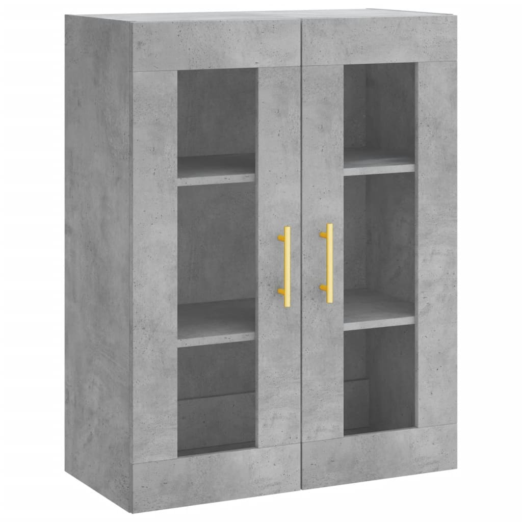 vidaXL Armoire murale gris béton 69,5x34x90 cm