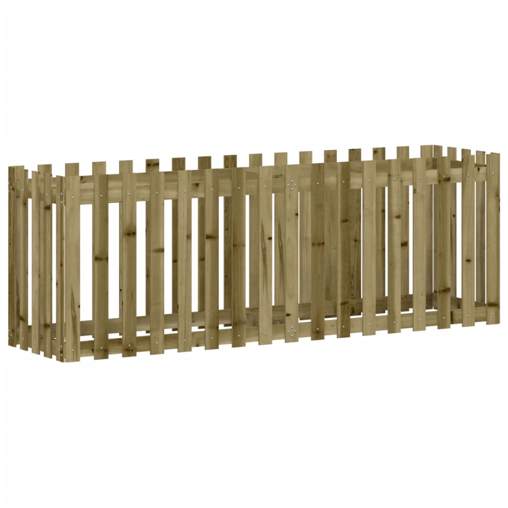 vidaXL Lit surélevé de jardin design de clôture bois de pin imprégné