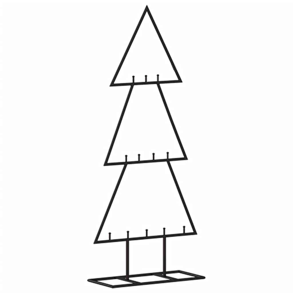 vidaXL Arbre de Noël en métal pour décoration noir 60 cm