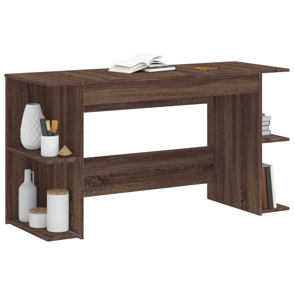 vidaXL Bureau chêne marron 140x50x75 cm bois d'ingénierie