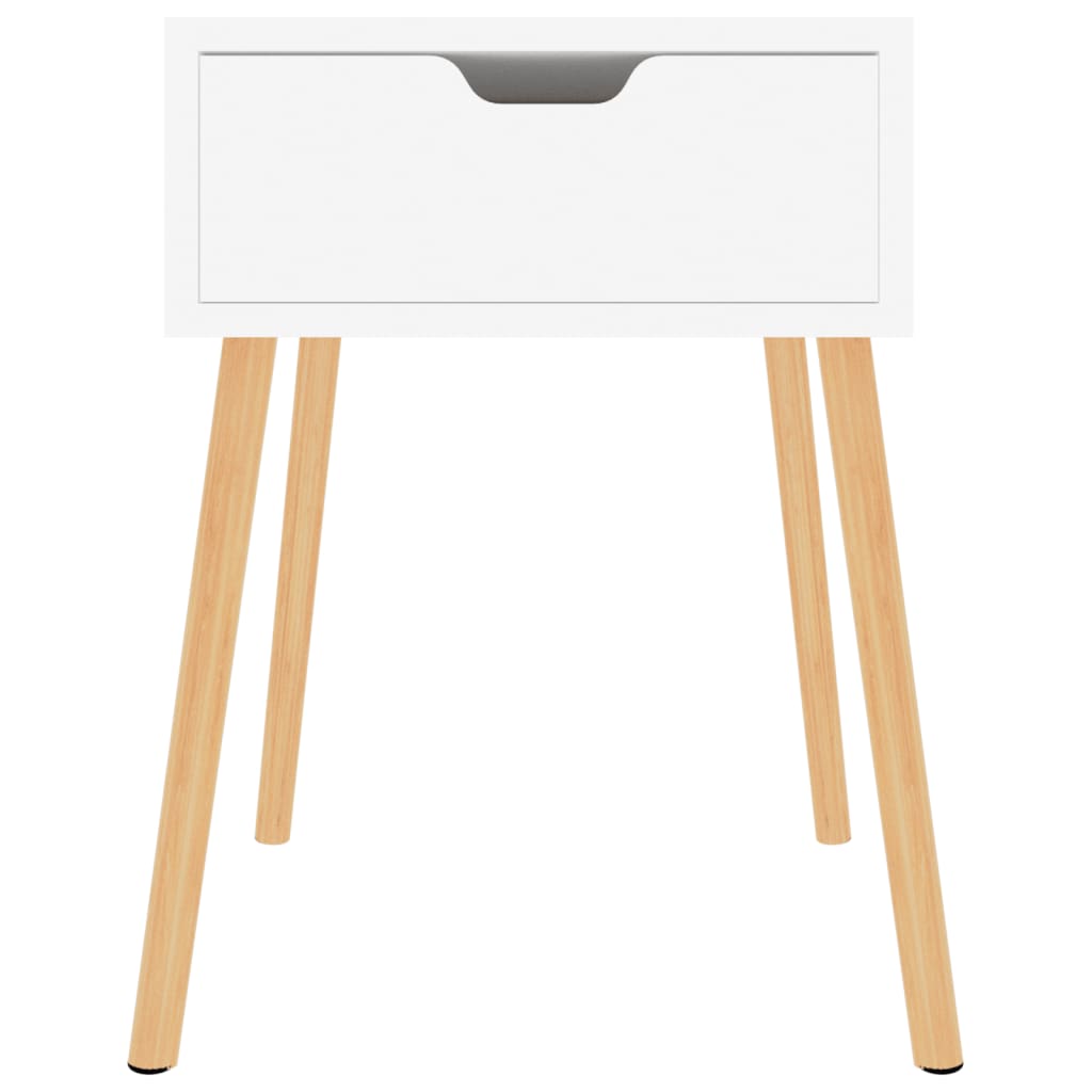 vidaXL Tables de chevet 2 pcs Blanc 40x40x56 cm Bois d'ingénierie