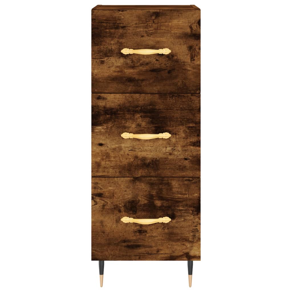 vidaXL Buffet Chêne fumé 34,5x34x90 cm Bois d'ingénierie