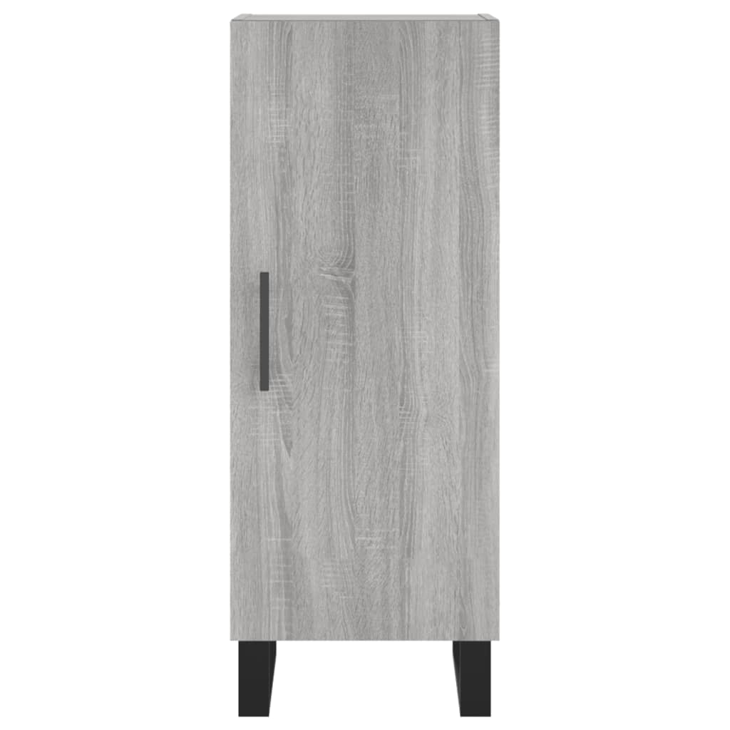 vidaXL Buffet haut Sonoma gris 34,5x34x180 cm Bois d'ingénierie