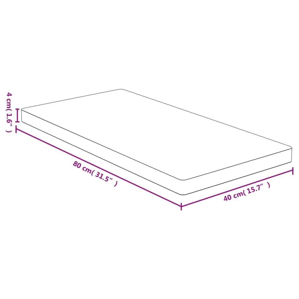 vidaXL Dessus de table 40x80x4 cm bambou